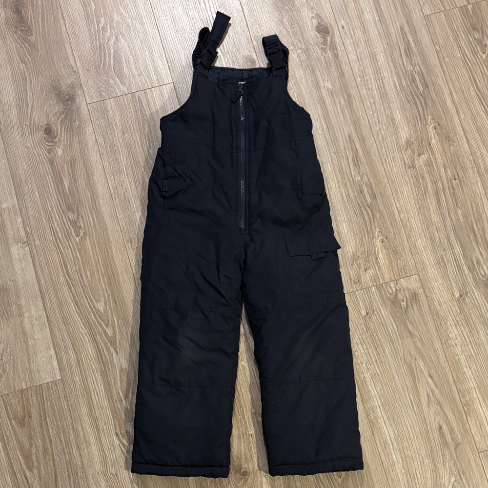 Kids Dark Blue Snow Bib Overalls